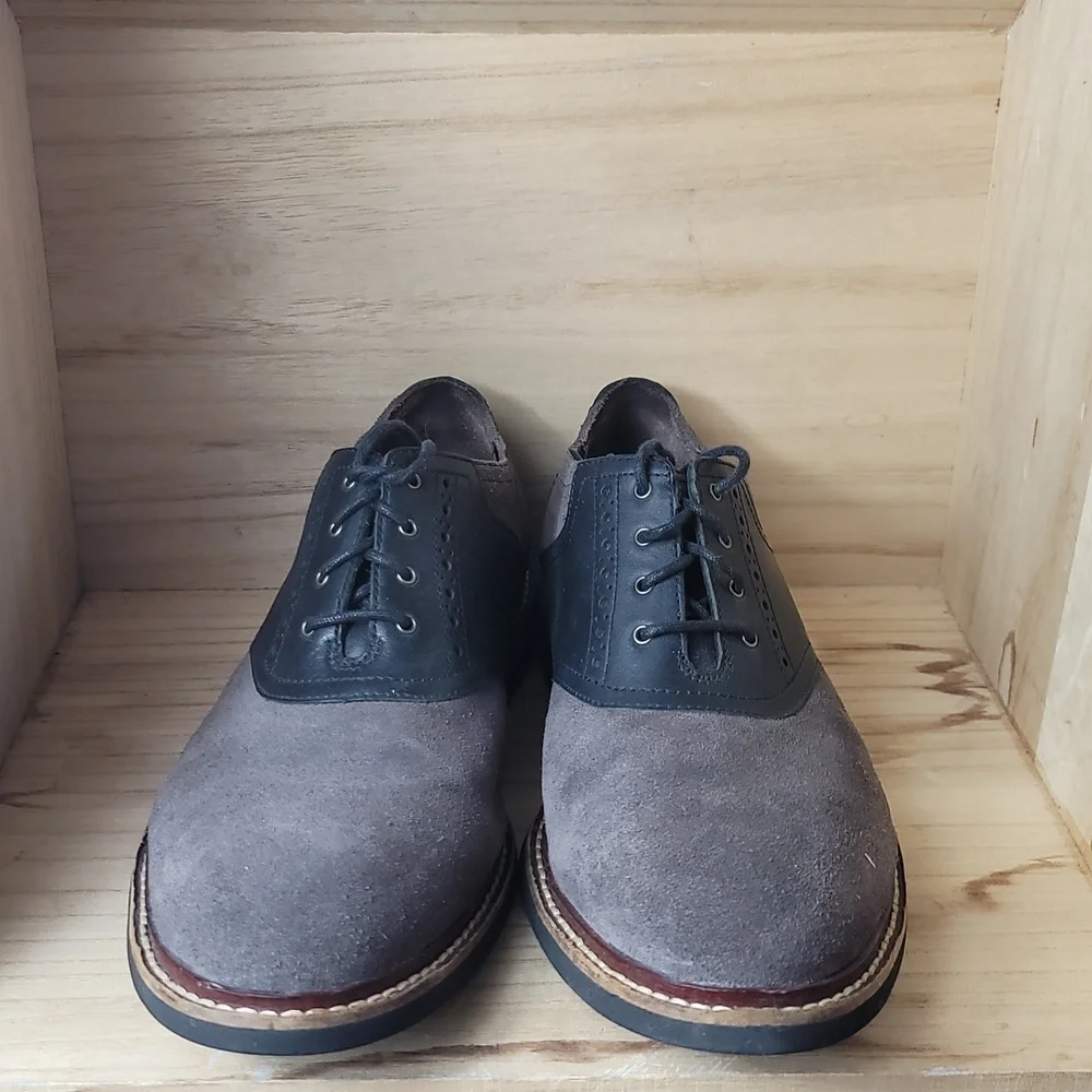 Cole Haan Mens Gray Oxford Shoes - Picture 4 of 10